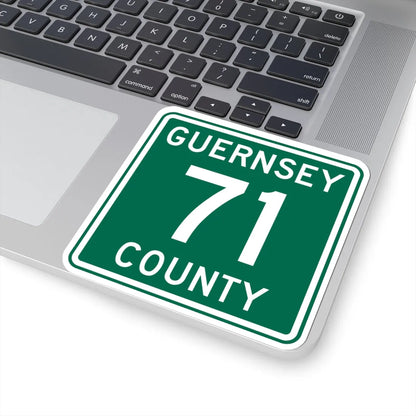 Guernsey County 71 OH (Ohio) (Road Sign) STICKER Vinyl Kiss-Cut Decal - The Sticker Space