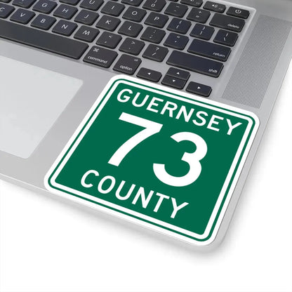 Guernsey County 73 OH (Ohio) (Road Sign) STICKER Vinyl Kiss-Cut Decal - The Sticker Space