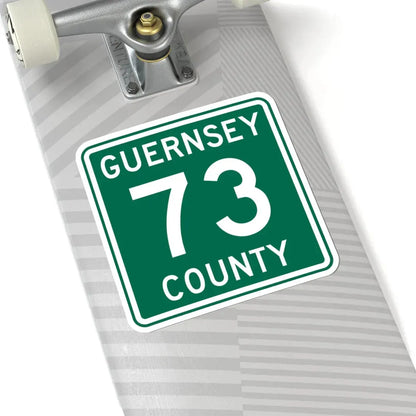Guernsey County 73 OH (Ohio) (Road Sign) STICKER Vinyl Kiss-Cut Decal - The Sticker Space