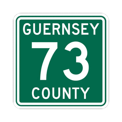 Guernsey County 73 OH (Ohio) (Road Sign) STICKER Vinyl Kiss-Cut Decal - The Sticker Space