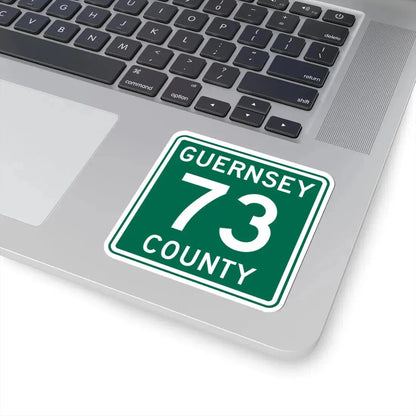 Guernsey County 73 OH (Ohio) (Road Sign) STICKER Vinyl Kiss-Cut Decal - The Sticker Space