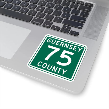 Guernsey County 75 OH (Ohio) (Road Sign) STICKER Vinyl Kiss-Cut Decal - The Sticker Space