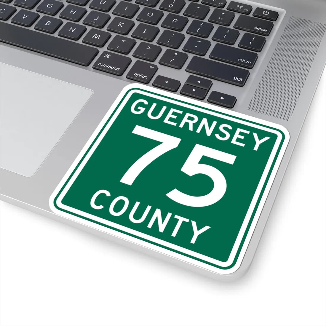 Guernsey County 75 OH (Ohio) (Road Sign) STICKER Vinyl Kiss-Cut Decal - The Sticker Space