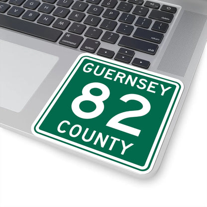 Guernsey County 82 OH (Ohio) (Road Sign) STICKER Vinyl Kiss-Cut Decal - The Sticker Space