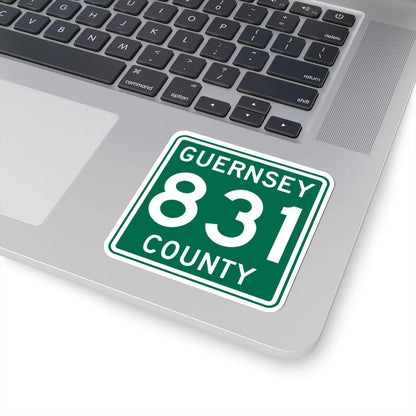 Guernsey County 831 OH (Ohio) (Road Sign) STICKER Vinyl Kiss-Cut Decal - The Sticker Space