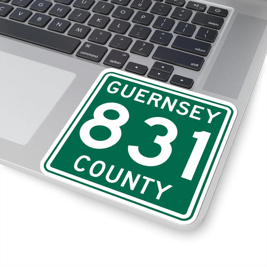 Guernsey County 831 OH (Ohio) (Road Sign) STICKER Vinyl Kiss-Cut Decal - The Sticker Space
