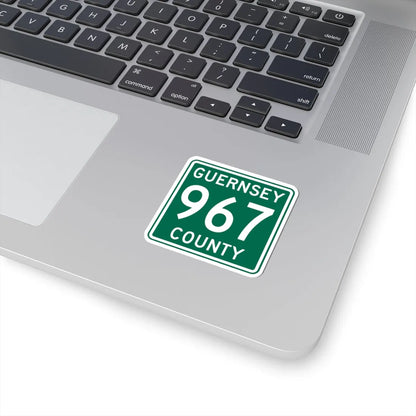 Guernsey County 967 OH (Ohio) (Road Sign) STICKER Vinyl Kiss-Cut Decal - The Sticker Space
