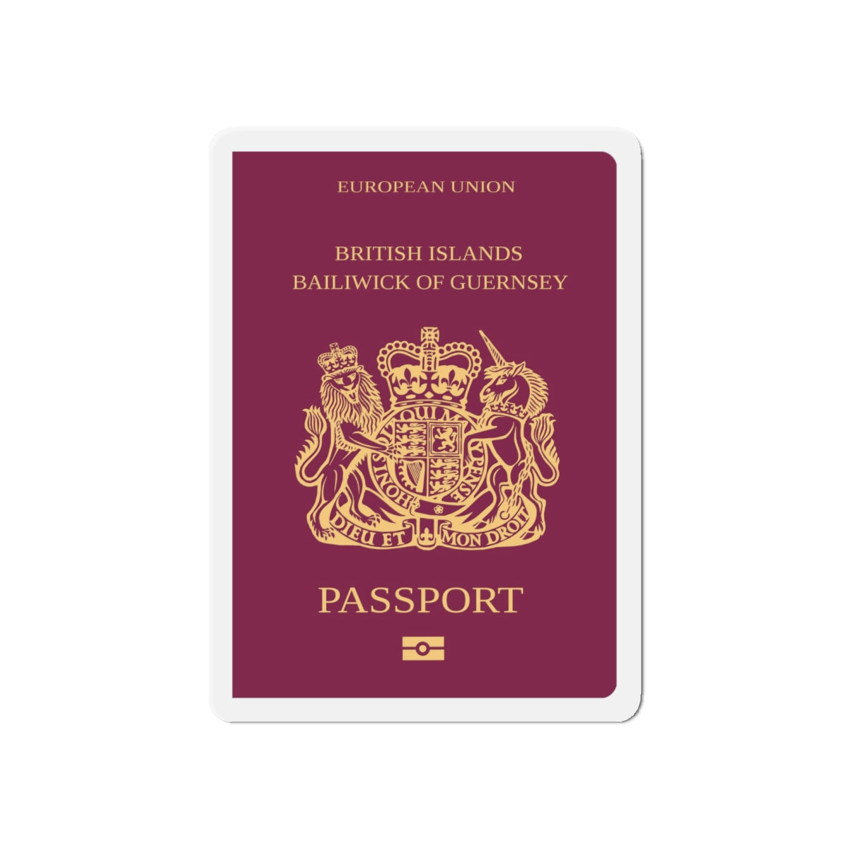 Guernsey Passport - Die-Cut Magnet-6 × 6"-The Sticker Space