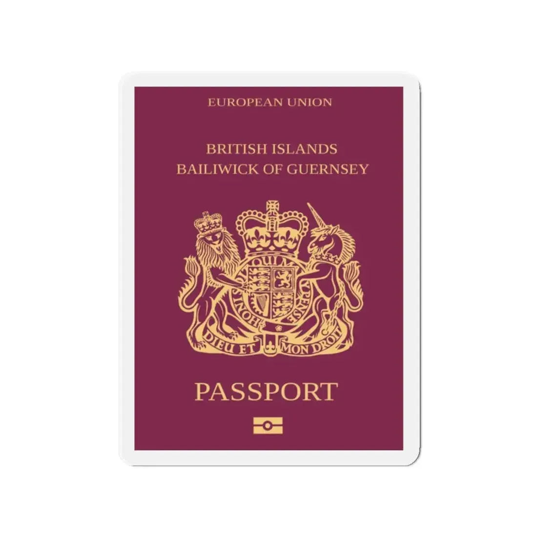 Guernsey Passport - Refrigerator Magnet 2 Inch - The Sticker Space