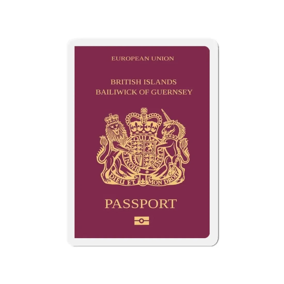 Guernsey Passport - Refrigerator Magnet 3 Inch - The Sticker Space