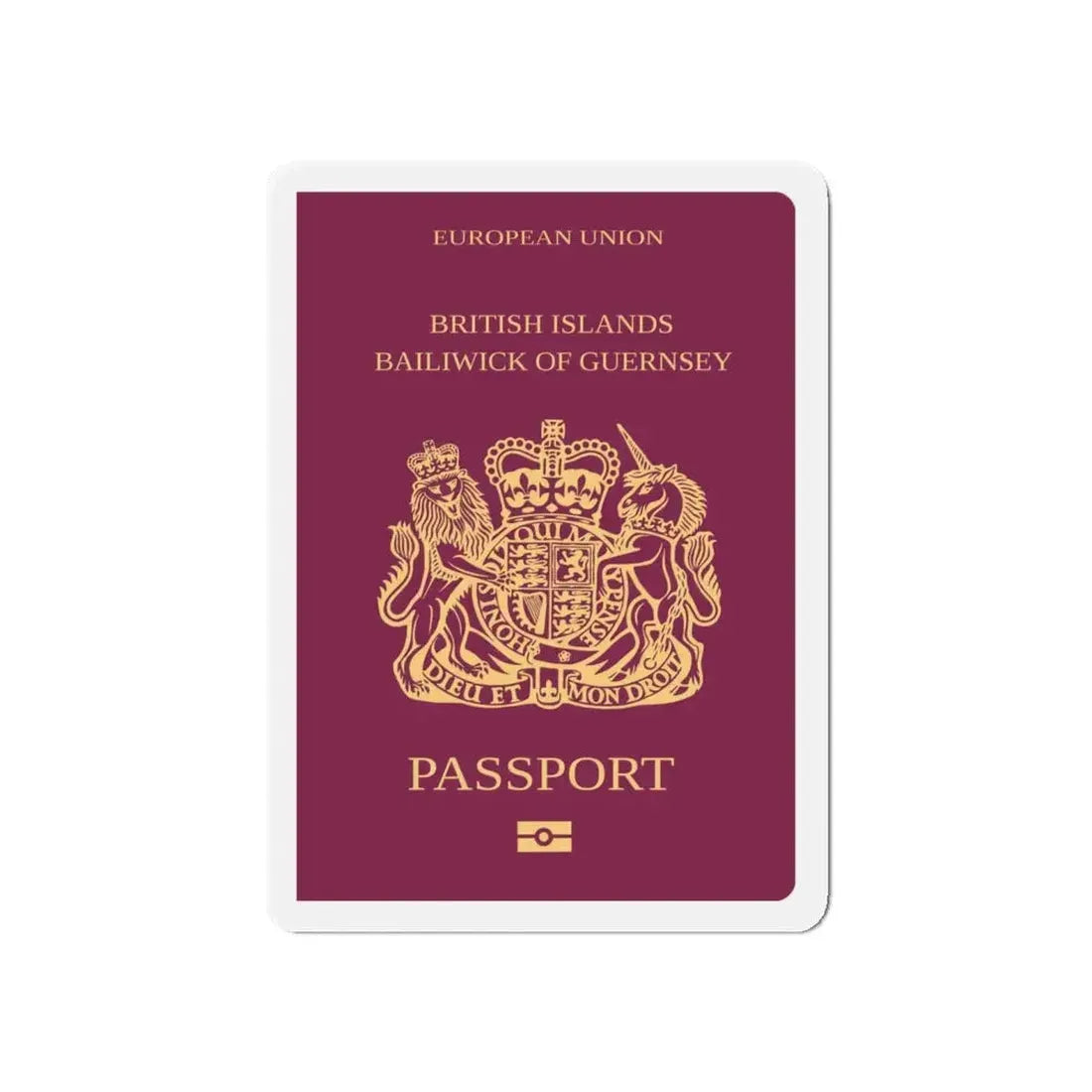 Guernsey Passport - Refrigerator Magnet 5 Inch - The Sticker Space