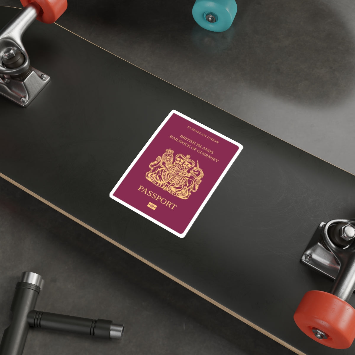 Guernsey Passport STICKER Vinyl Die-Cut Decal-The Sticker Space