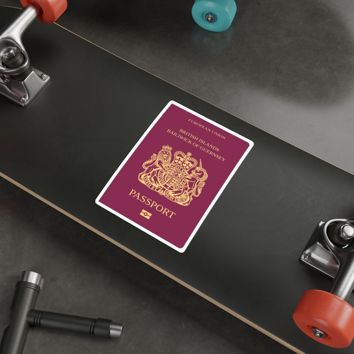 Guernsey Passport STICKER Vinyl Die-Cut Decal-The Sticker Space