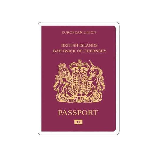 Guernsey Passport STICKER Vinyl Die-Cut Decal 2 Inch - The Sticker Space
