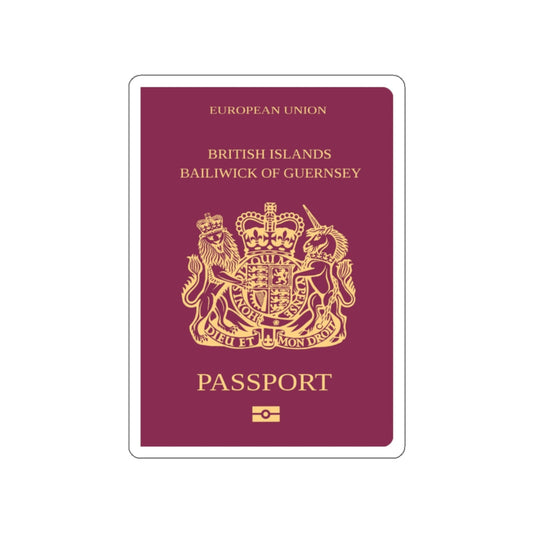 Guernsey Passport STICKER Vinyl Die-Cut Decal-White-The Sticker Space