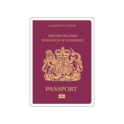 Guernsey Passport STICKER Vinyl Die-Cut Decal-White-The Sticker Space