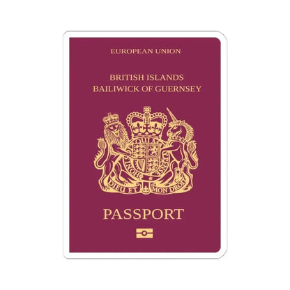 Guernsey Passport - STICKER Vinyl Kiss-Cut Decal 6 Inch White - The Sticker Space