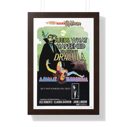 GUESS WHAT HAPPENED TO COUNT DRACULA 1971 - Framed Movie Poster-16″ x 24″-The Sticker Space