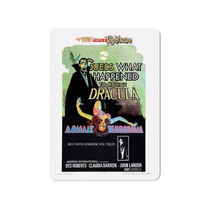 GUESS WHAT HAPPENED TO COUNT DRACULA 1971 Movie Poster - Die-Cut Magnet-2" x 2"-The Sticker Space