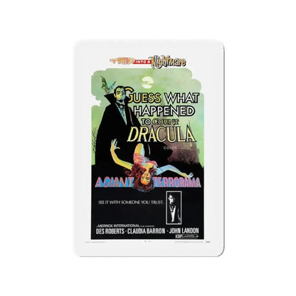 GUESS WHAT HAPPENED TO COUNT DRACULA 1971 Movie Poster - Refrigerator Magnet - The Sticker Space