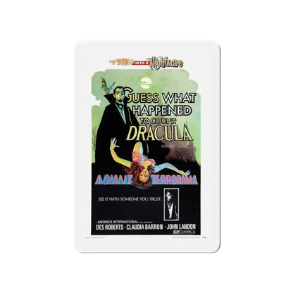 GUESS WHAT HAPPENED TO COUNT DRACULA 1971 Movie Poster - Refrigerator Magnet - The Sticker Space