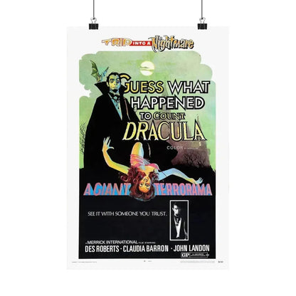 GUESS WHAT HAPPENED TO COUNT DRACULA 1971 - Paper Movie Poster 12″ x 18″ Matte - The Sticker Space