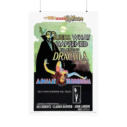 GUESS WHAT HAPPENED TO COUNT DRACULA 1971 - Paper Movie Poster 36" x 54" Matte - The Sticker Space