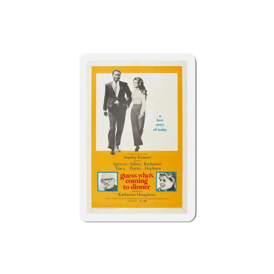 Guess Who's Coming to Dinner 1967 Movie Poster Refrigerator Magnet 3 Inch - The Sticker Space