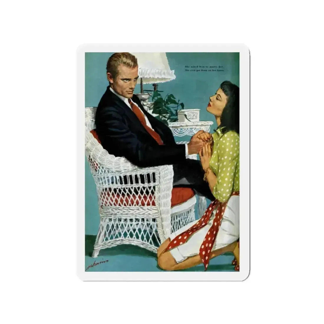 Guest of Honor, Good Housekeeping, October 1947 (Magazine Illustration) Refrigerator Magnet - The Sticker Space