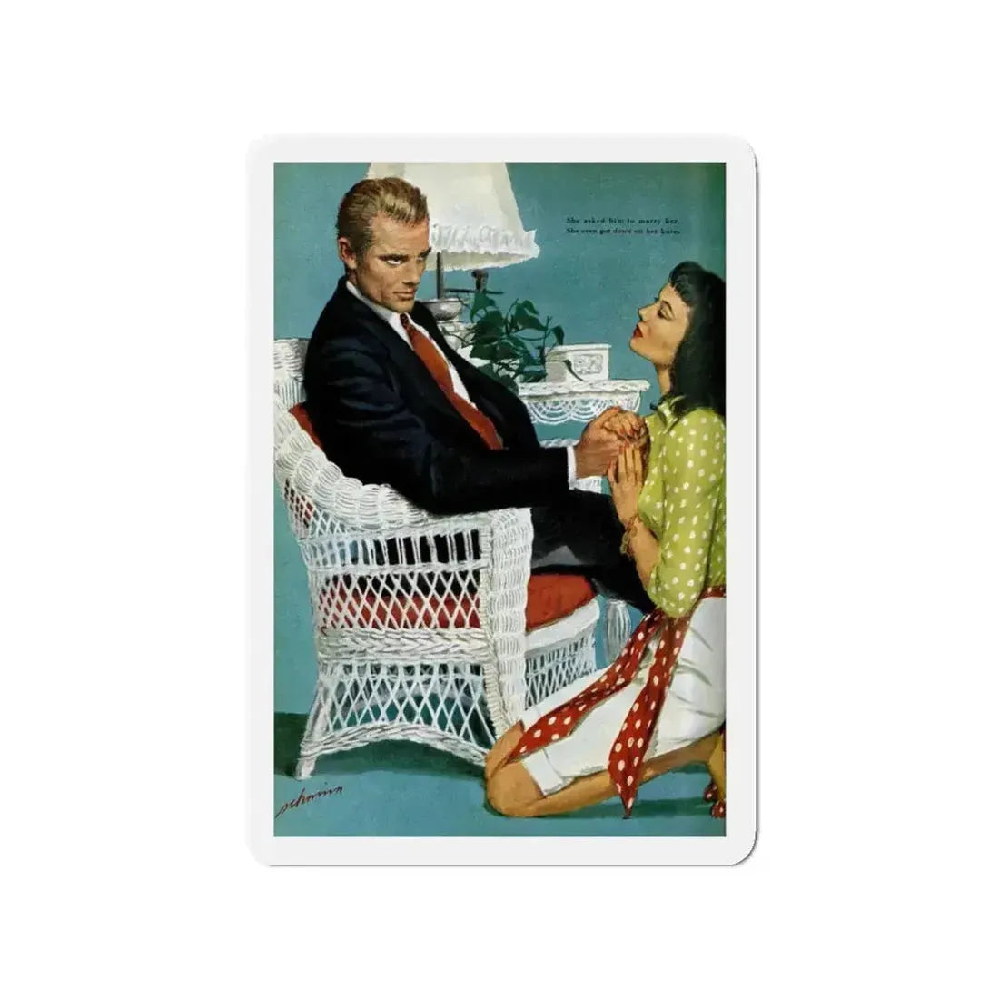 Guest of Honor, Good Housekeeping, October 1947 (Magazine Illustration) Refrigerator Magnet - The Sticker Space