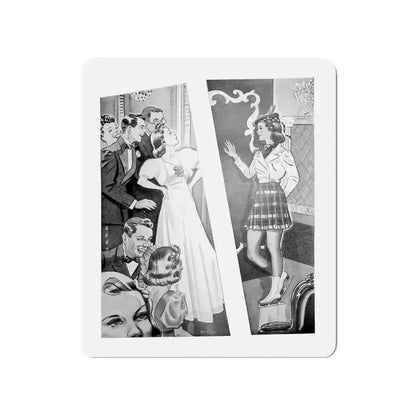 Guest of Honor, The American Girl, December 1938 (Magazine Illustration) Refrigerator Magnet 4 Inch Die-Cut - The Sticker Space