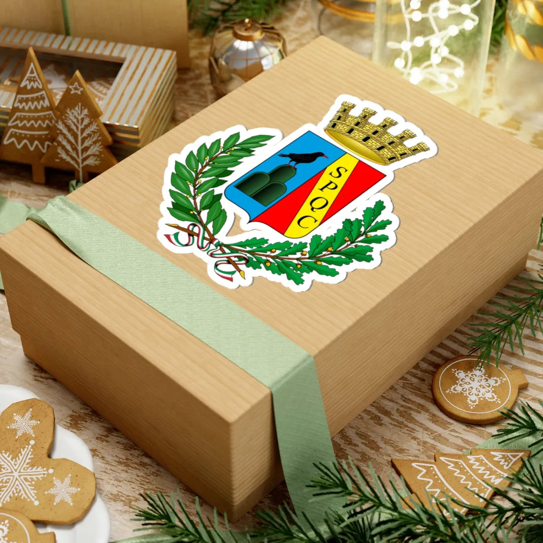 Guidonia Montecelio-Stemma (Italy) (Coat of Arms) STICKER Vinyl Kiss-Cut Decal - The Sticker Space