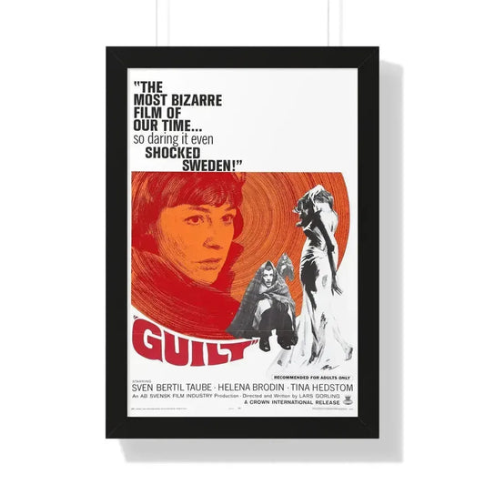 GUILT 1965 - Framed Movie Poster 16″ x 24″ Black - The Sticker Space
