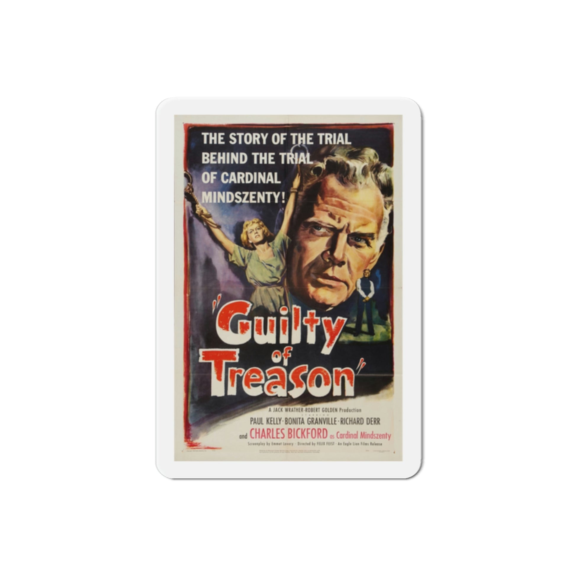 Guilty of Treason 1950 Movie Poster Die-Cut Magnet-2 Inch-The Sticker Space