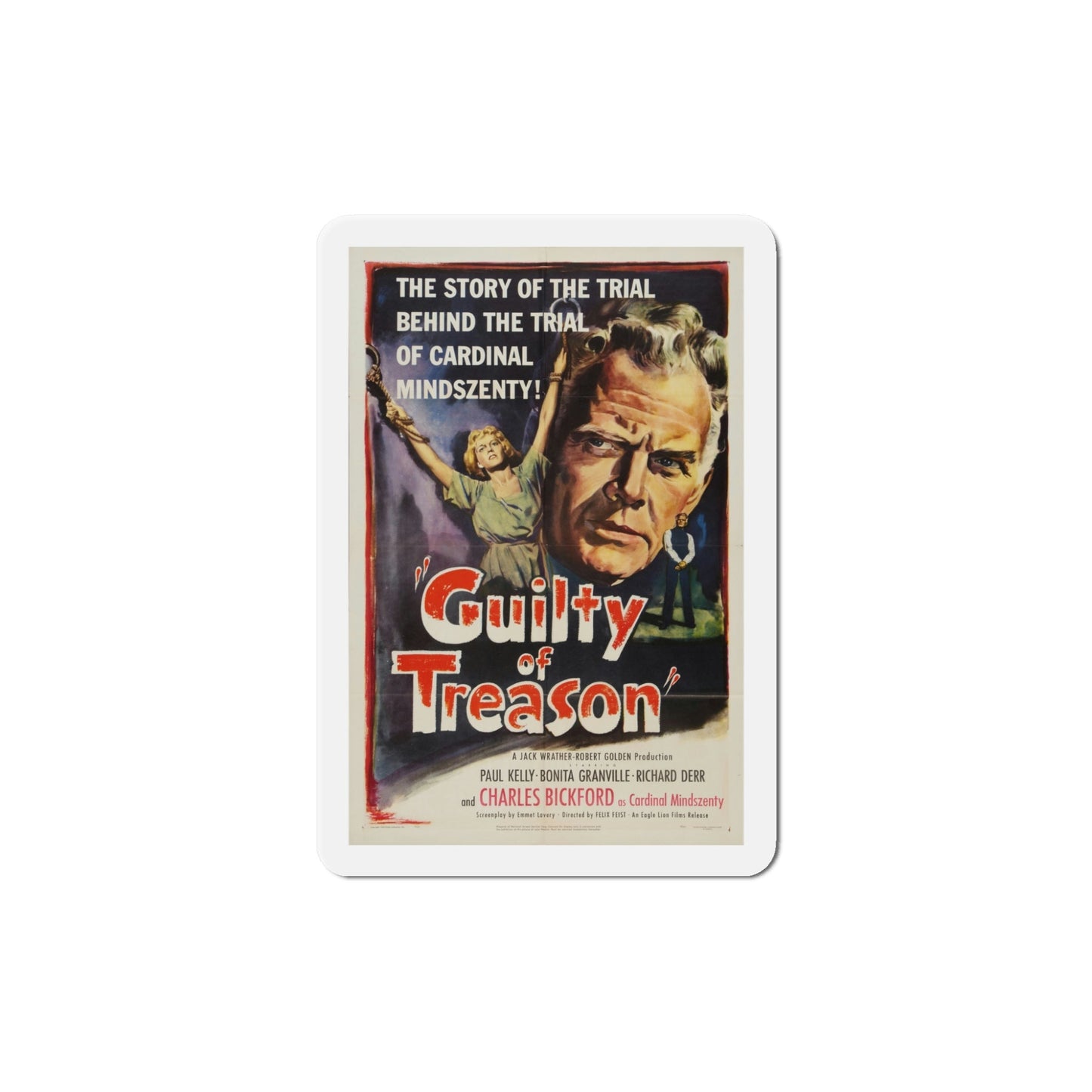 Guilty of Treason 1950 Movie Poster Die-Cut Magnet-5 Inch-The Sticker Space