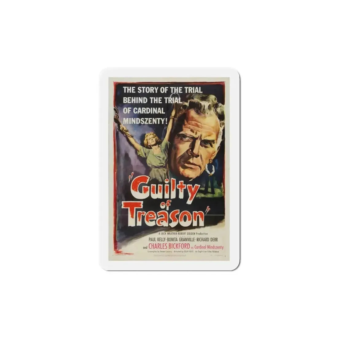 Guilty of Treason 1950 Movie Poster Refrigerator Magnet - The Sticker Space