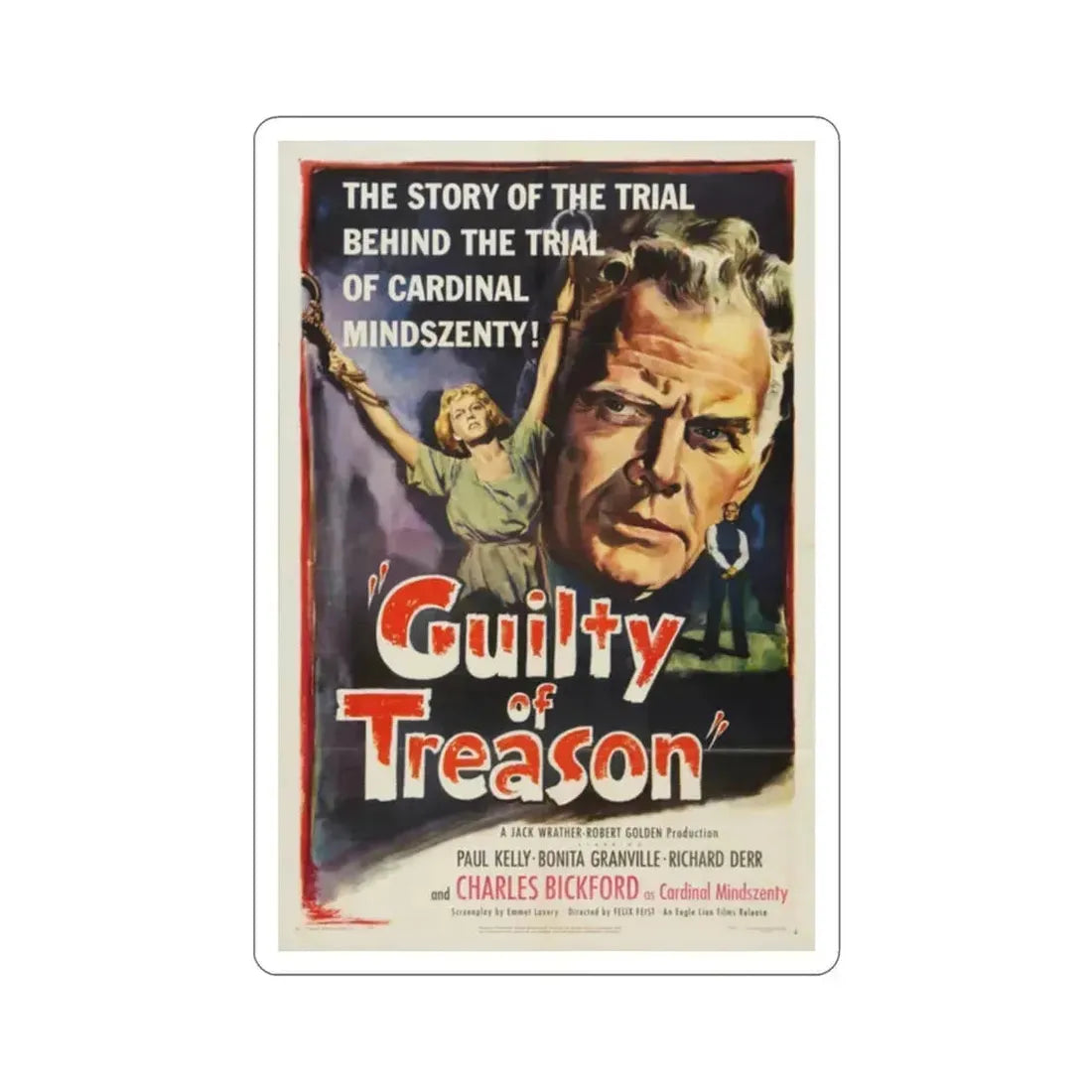 Guilty of Treason 1950 Movie Poster STICKER Vinyl Die-Cut Decal 2 Inch - The Sticker Space