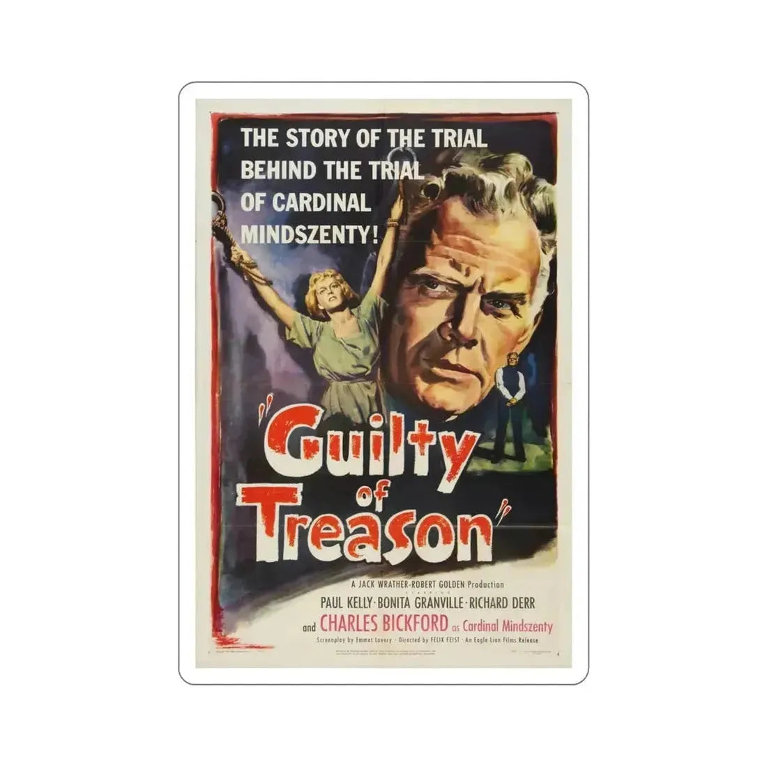 Guilty of Treason 1950 Movie Poster STICKER Vinyl Die-Cut Decal - The Sticker Space