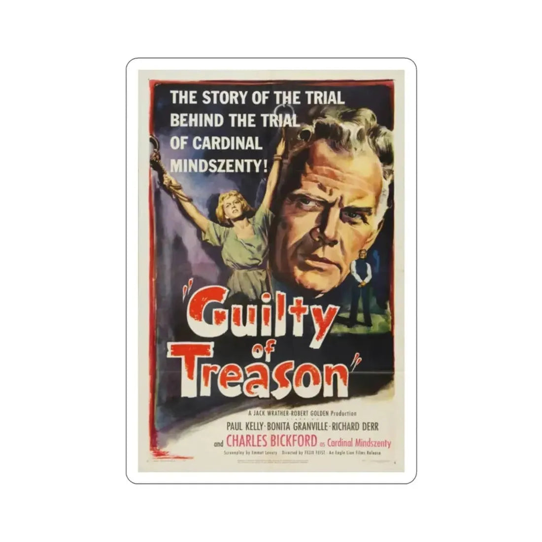 Guilty of Treason 1950 Movie Poster STICKER Vinyl Die-Cut Decal - The Sticker Space