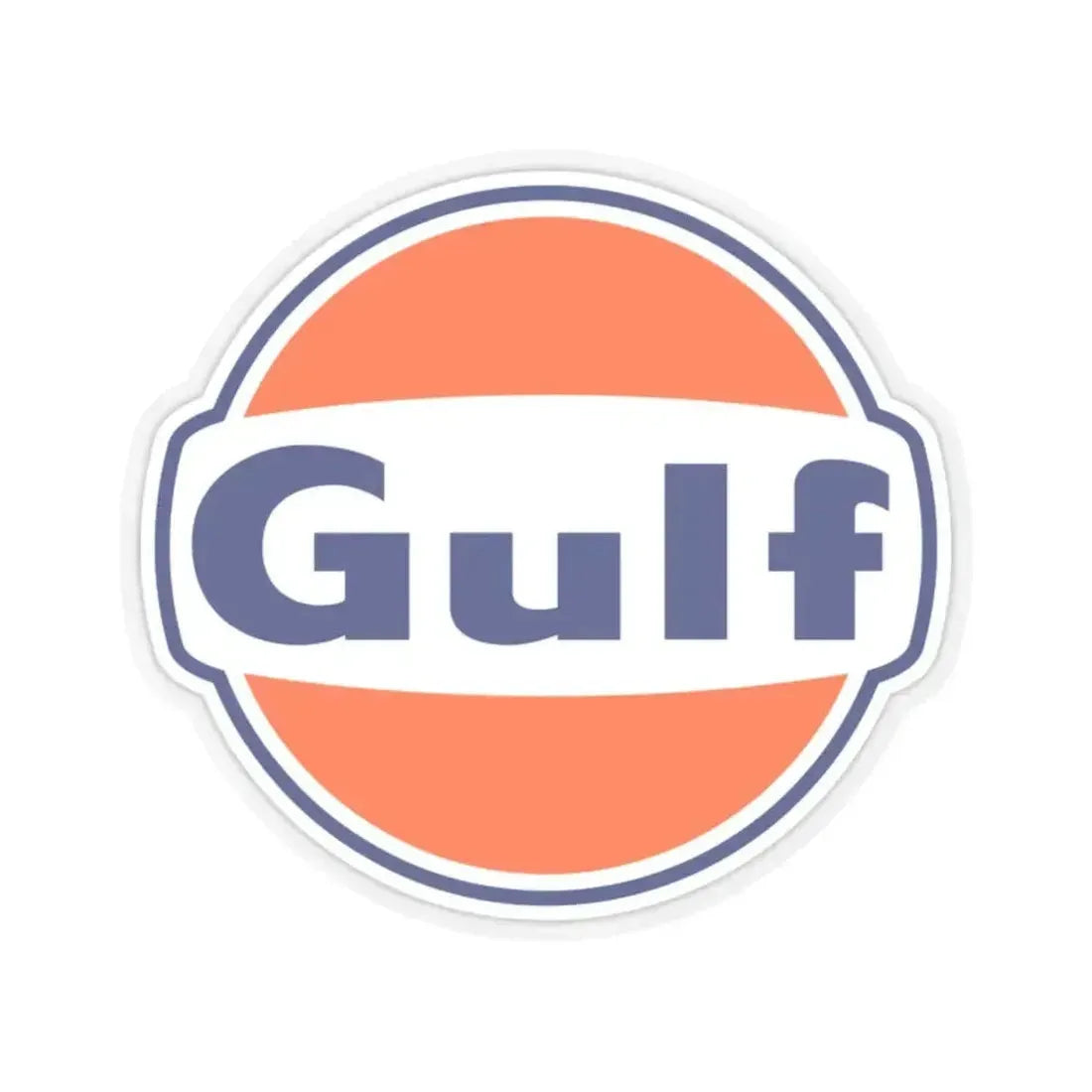 Gulf (Logo) STICKER Vinyl Kiss-Cut Decal 2 Inch Transparent - The Sticker Space