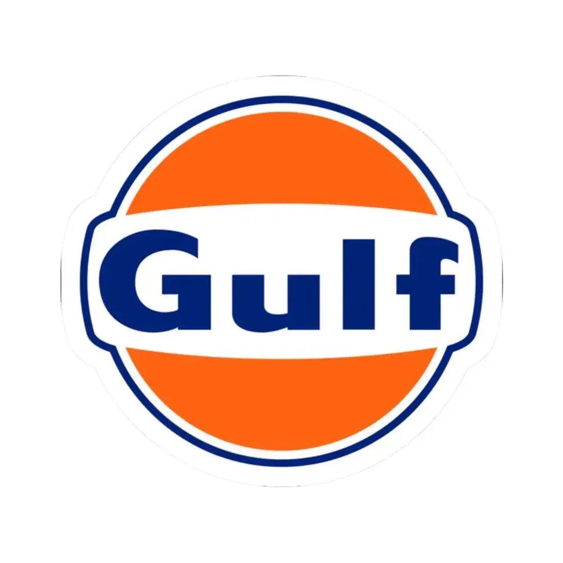 Gulf (Logo) STICKER Vinyl Kiss-Cut Decal 2 Inch White - The Sticker Space