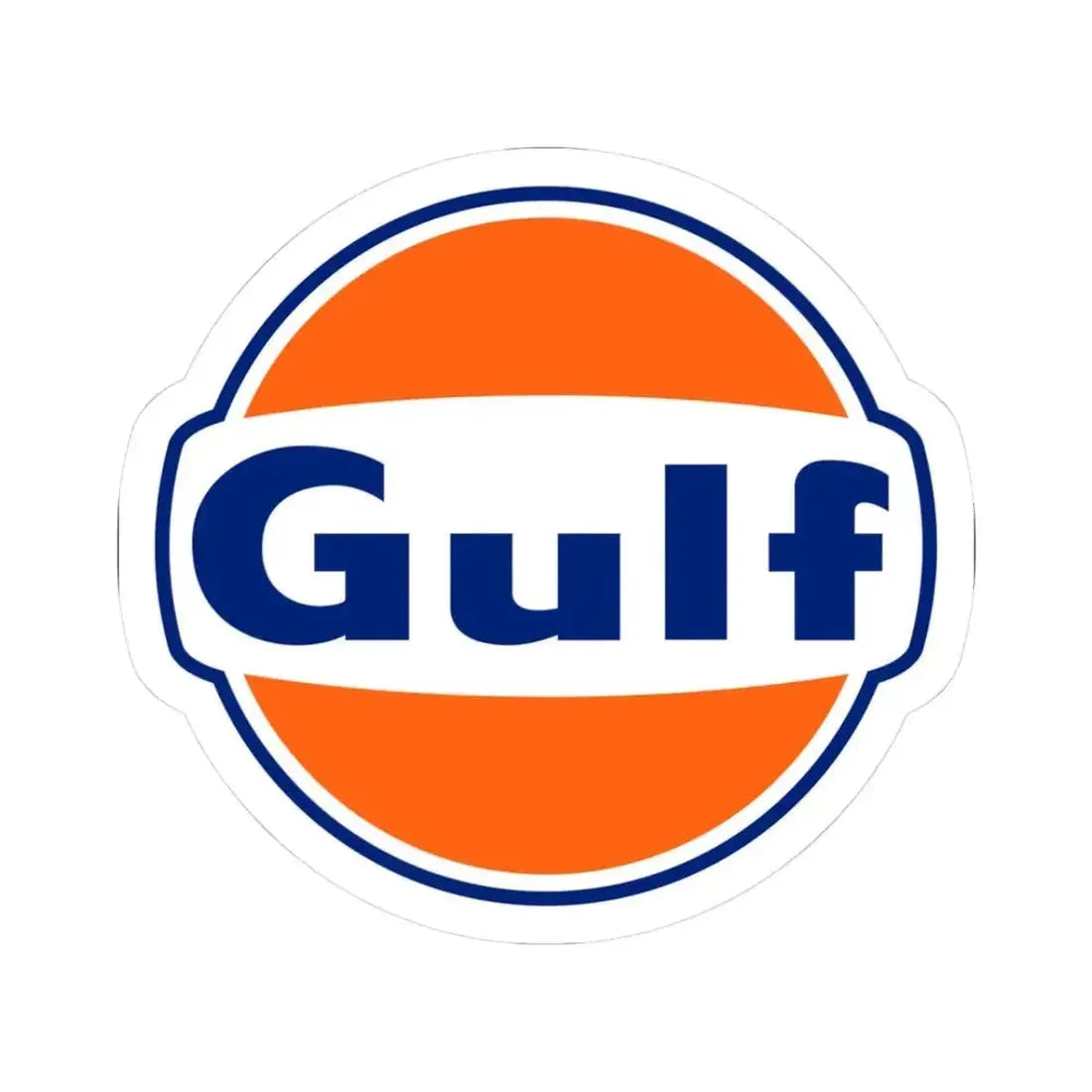 Gulf (Logo) STICKER Vinyl Kiss-Cut Decal 3 Inch White - The Sticker Space