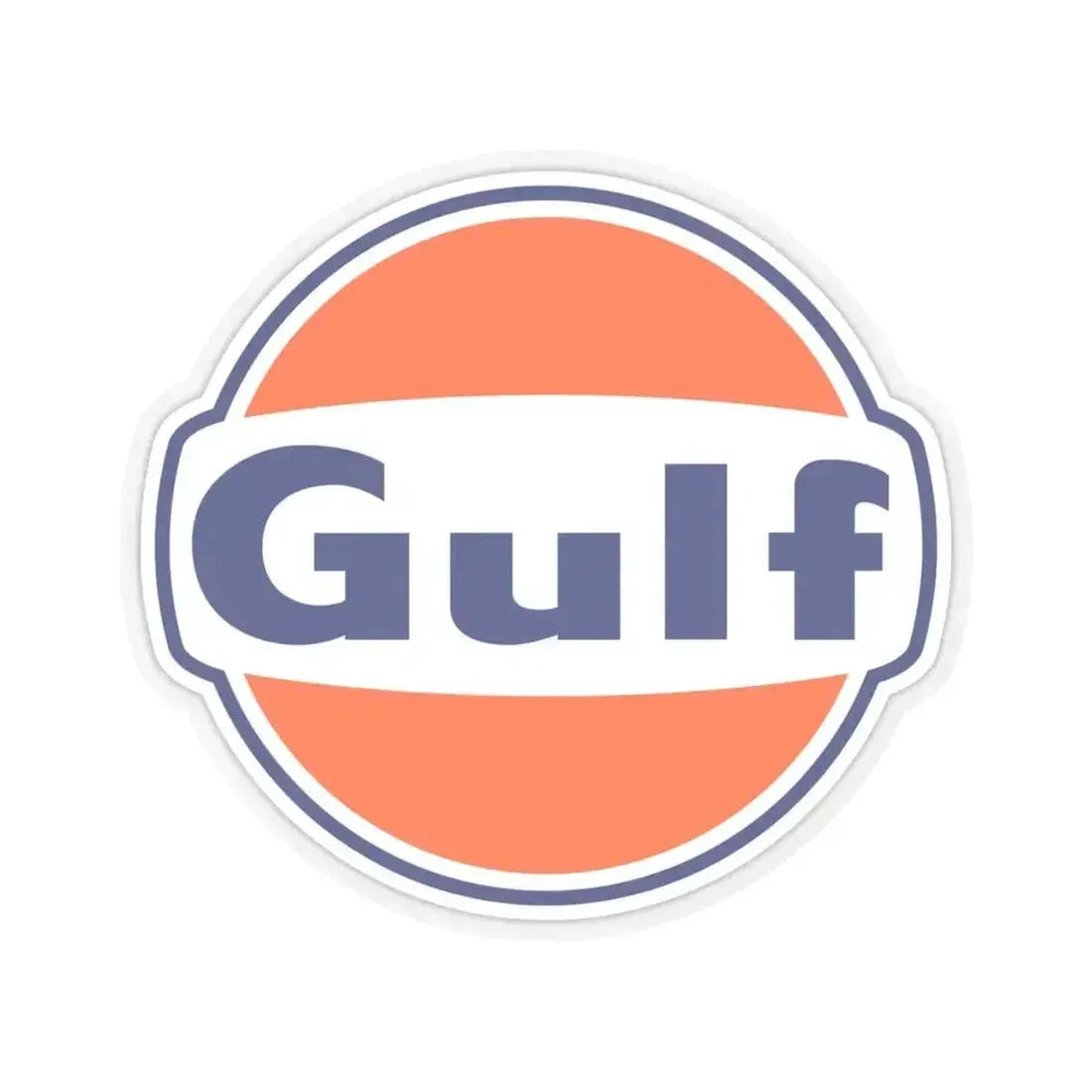 Gulf (Logo) STICKER Vinyl Kiss-Cut Decal 4 Inch Transparent - The Sticker Space