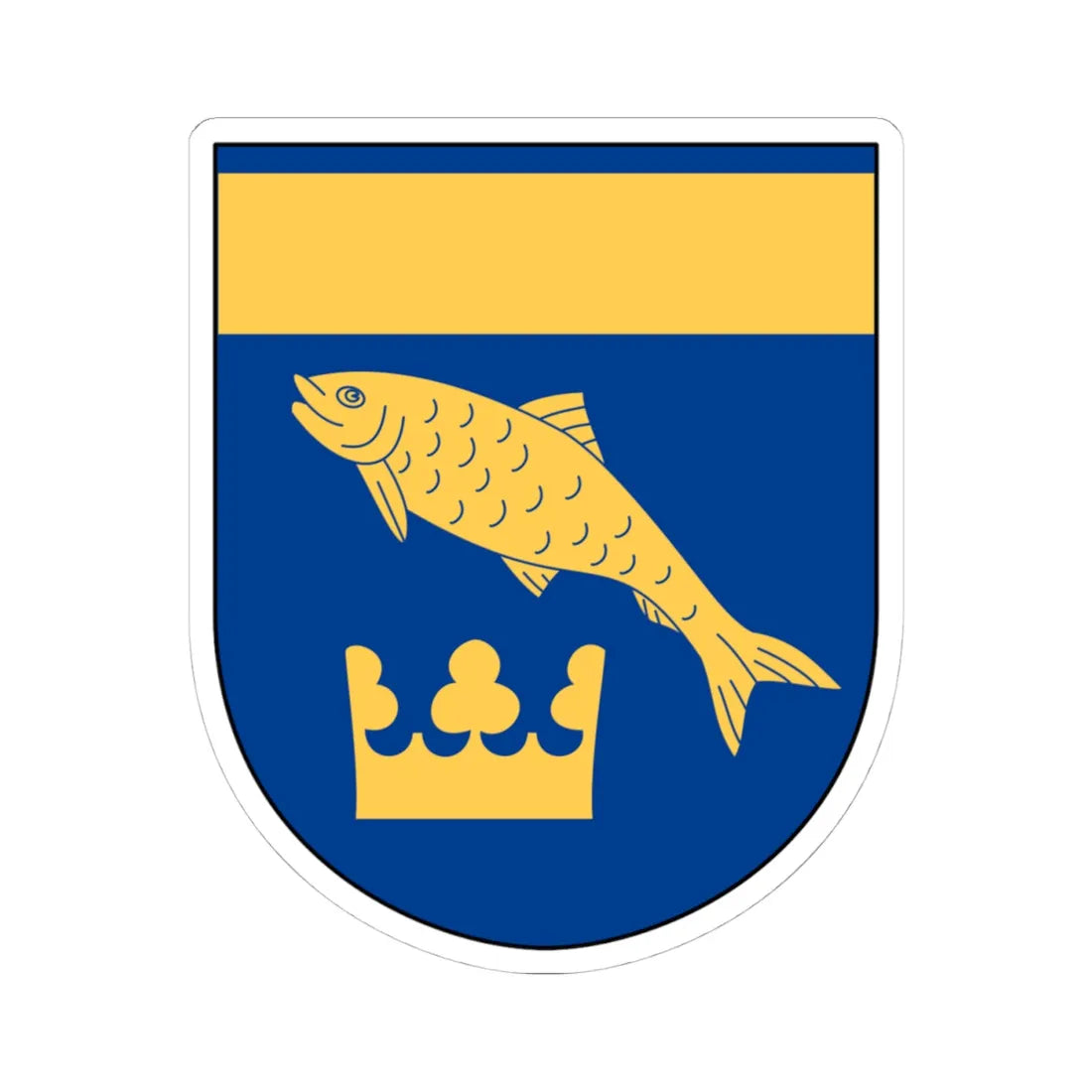 Gullspång vapen (Sweden) (Coat of Arms) STICKER Vinyl Kiss-Cut Decal 4 Inch White - The Sticker Space