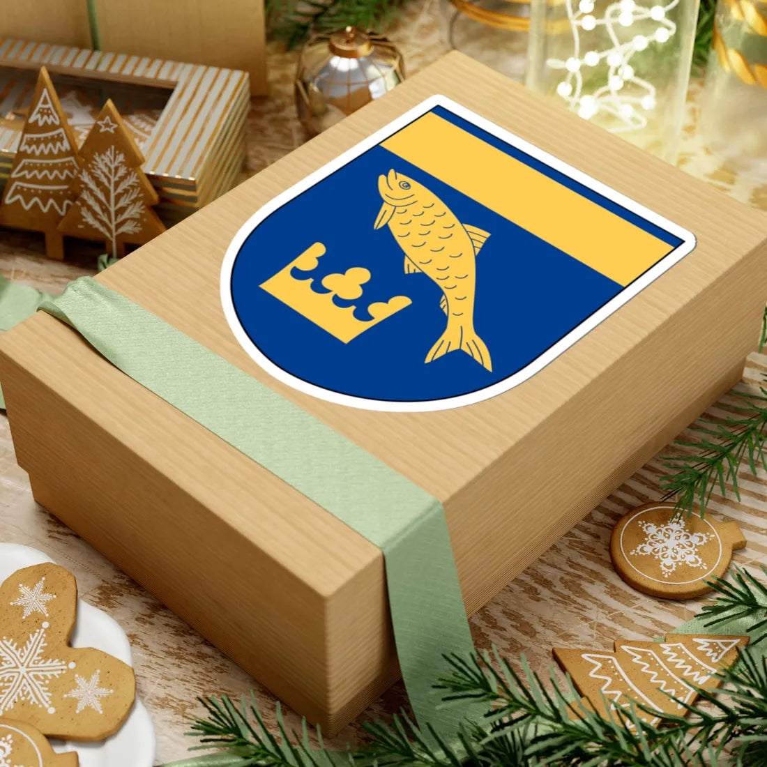 Gullspång vapen (Sweden) (Coat of Arms) STICKER Vinyl Kiss-Cut Decal - The Sticker Space