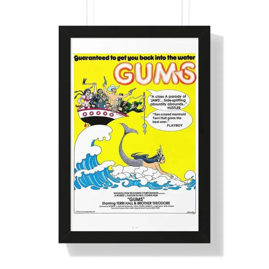 GUMS 1976 - Framed Movie Poster 16″ x 24″ Black - The Sticker Space