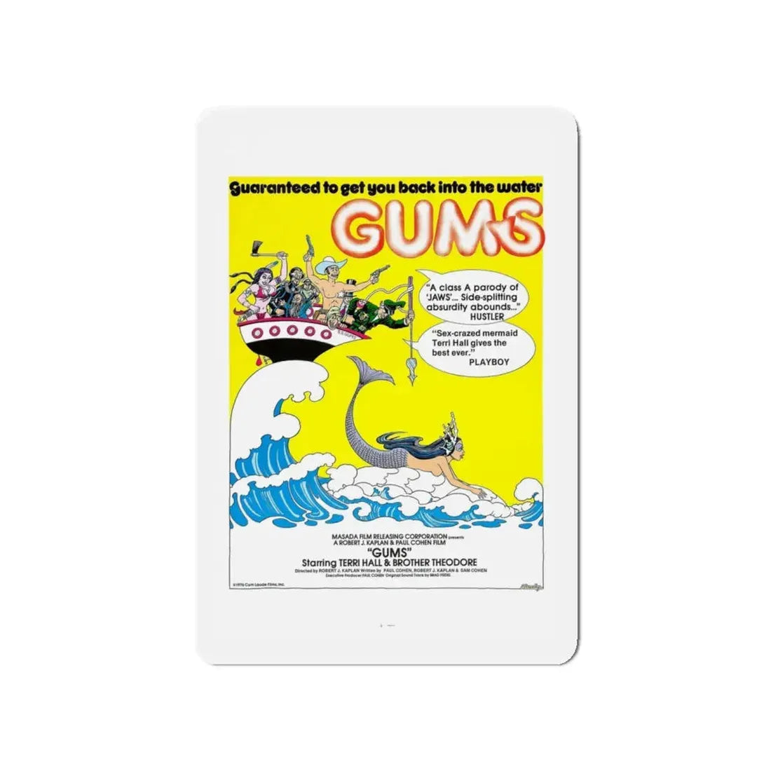 GUMS 1976 Movie Poster - Refrigerator Magnet 4 Inch - The Sticker Space