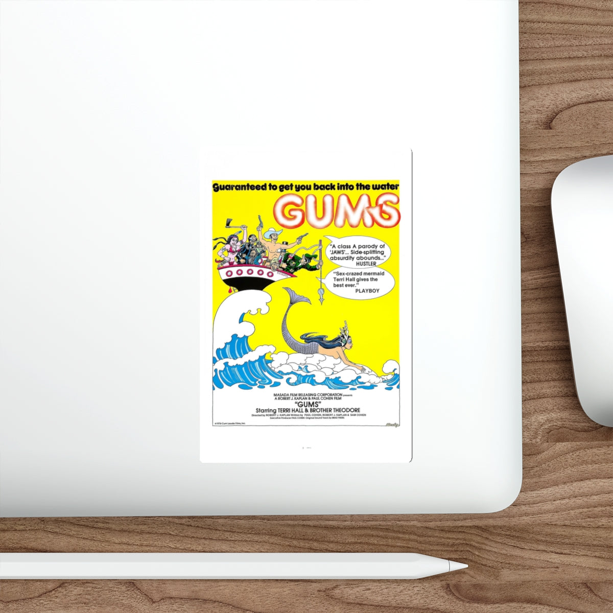 GUMS 1976 Movie Poster STICKER Vinyl Die-Cut Decal-The Sticker Space