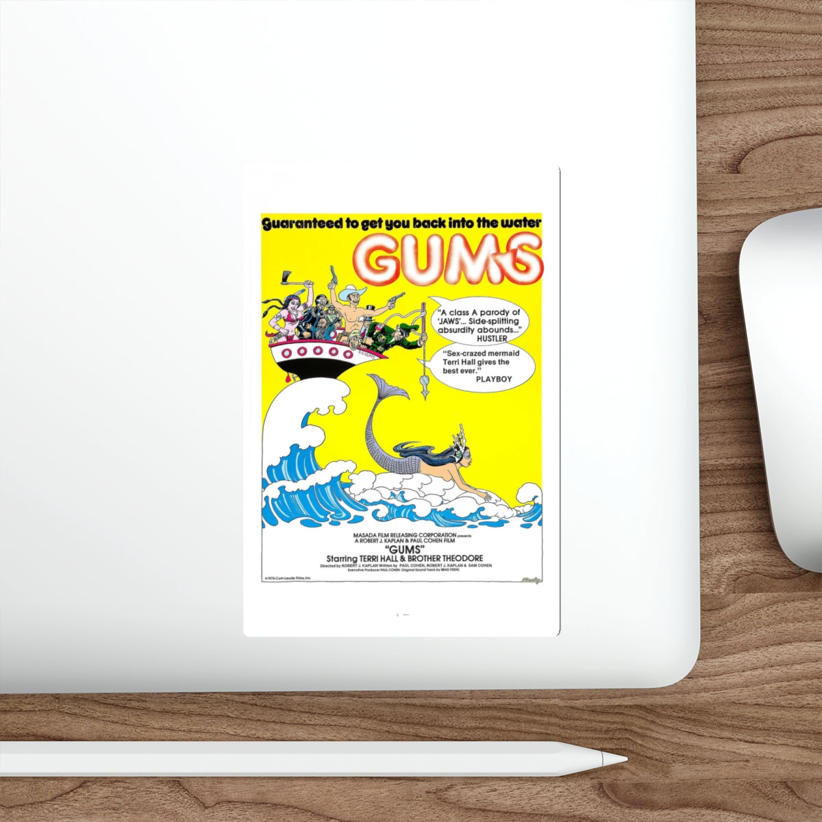 GUMS 1976 Movie Poster STICKER Vinyl Die-Cut Decal-The Sticker Space