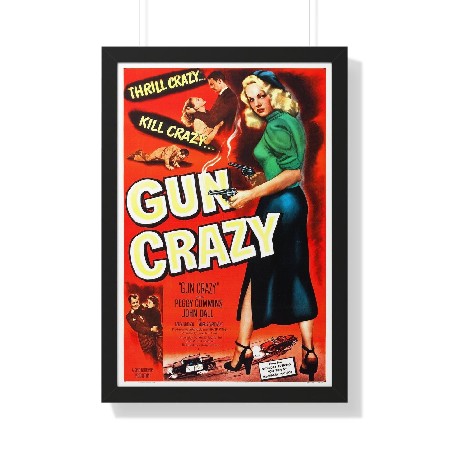 GUN CRAZY (DEADLY IS THE FEMALE) 1950 - Framed Movie Poster-20" x 30"-The Sticker Space